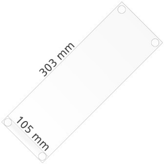 Hart-PVC Tasche für Einleger DIN A4 hoch und DIN A6 breit
