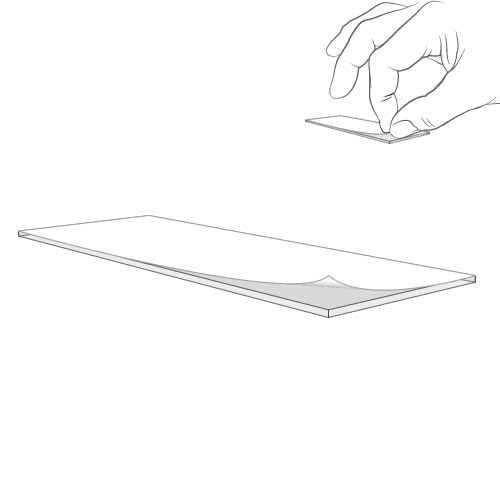 Klebepunkt, weiß, 17 x 45 mm