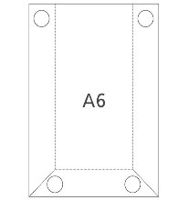 Hart-PVC Tasche DIN A6 Hochformat