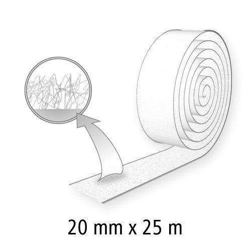 Klettband (Flausch), 20 mm breit, 25 m lang