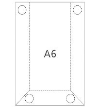 Hart-PVC Tasche DIN A6 Hochformat