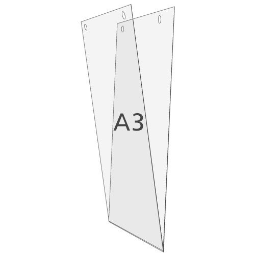 U-Hülle DIN A3 zum Aufhängen, Hochformat