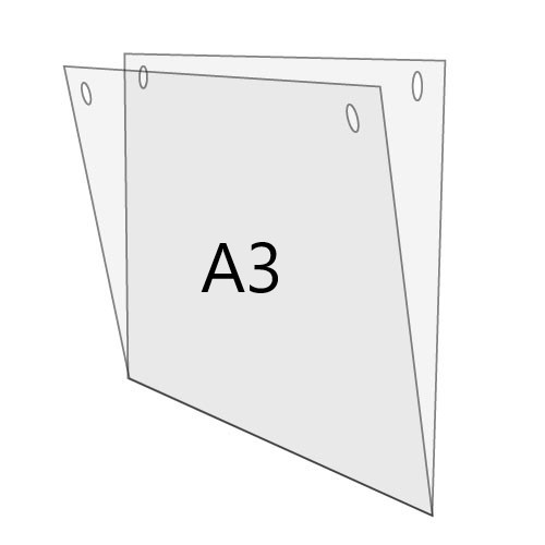 U-Hülle DIN A3 zum Aufhängen, Querformat