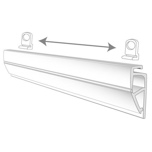 Klapp-Klemmprofil Aufhängeöse transparent